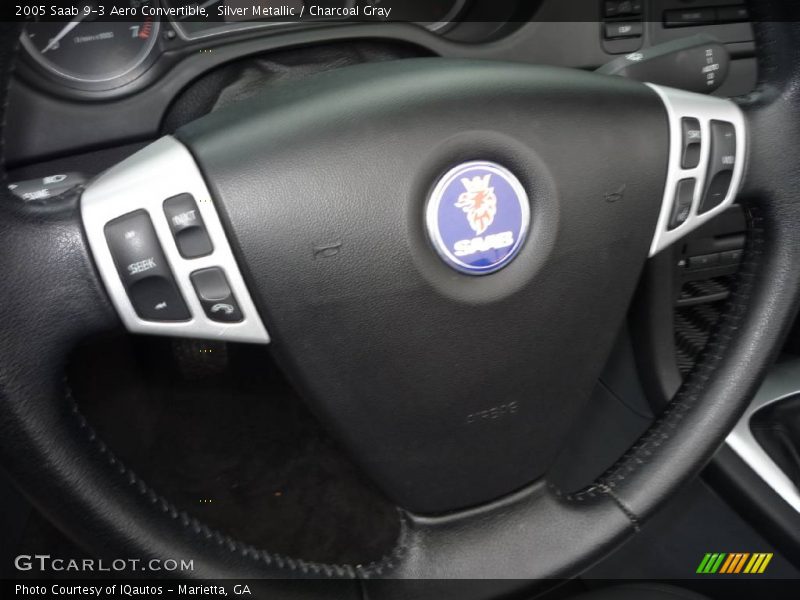 Silver Metallic / Charcoal Gray 2005 Saab 9-3 Aero Convertible