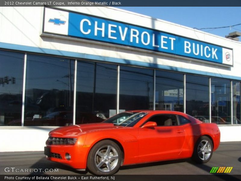 Inferno Orange Metallic / Black 2012 Chevrolet Camaro LT Coupe