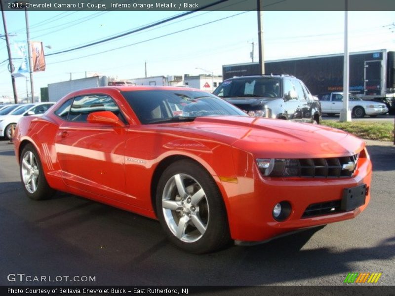 Inferno Orange Metallic / Black 2012 Chevrolet Camaro LT Coupe