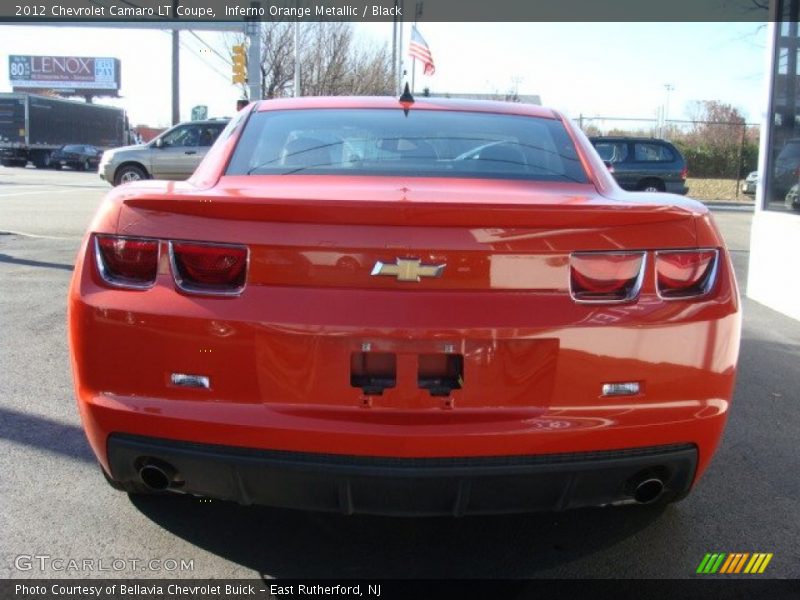 Inferno Orange Metallic / Black 2012 Chevrolet Camaro LT Coupe