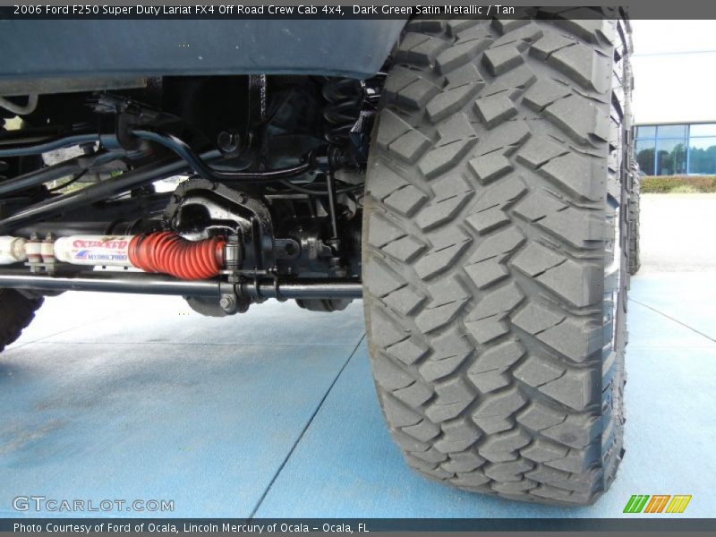 Dark Green Satin Metallic / Tan 2006 Ford F250 Super Duty Lariat FX4 Off Road Crew Cab 4x4