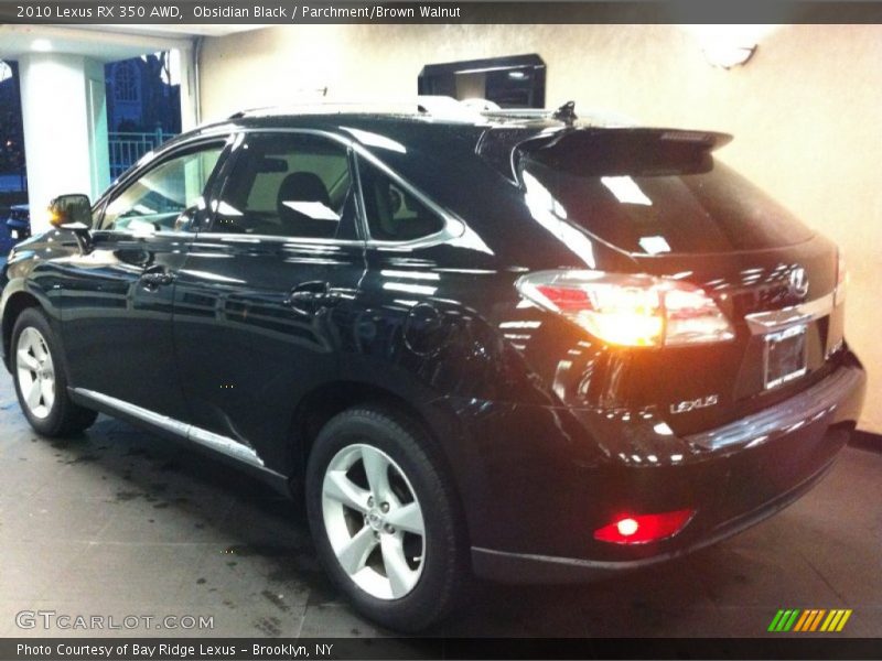 Obsidian Black / Parchment/Brown Walnut 2010 Lexus RX 350 AWD