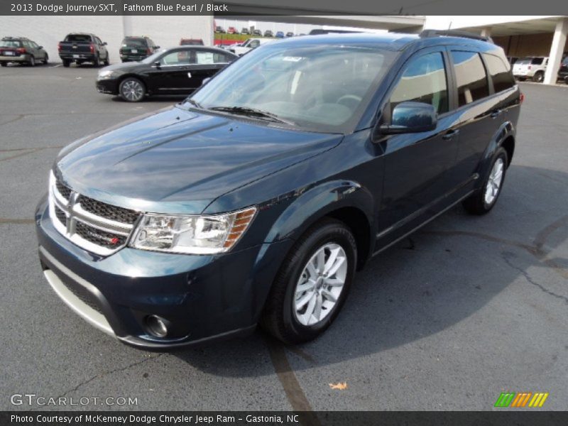 Fathom Blue Pearl / Black 2013 Dodge Journey SXT