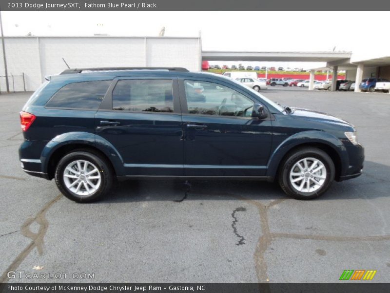 Fathom Blue Pearl / Black 2013 Dodge Journey SXT