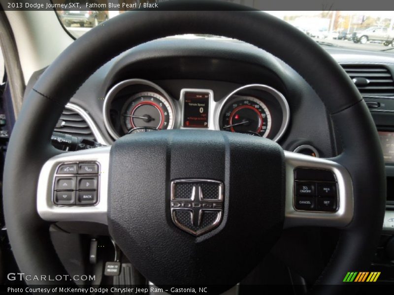 Fathom Blue Pearl / Black 2013 Dodge Journey SXT
