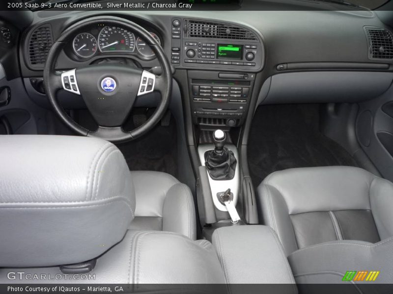 Silver Metallic / Charcoal Gray 2005 Saab 9-3 Aero Convertible