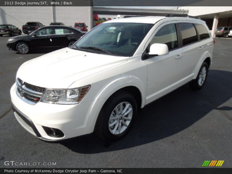 White / Black 2013 Dodge Journey SXT
