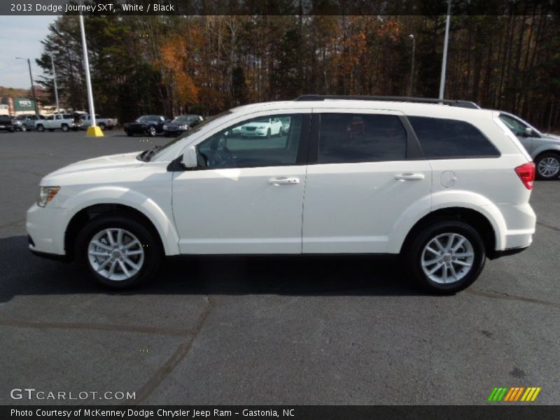 White / Black 2013 Dodge Journey SXT