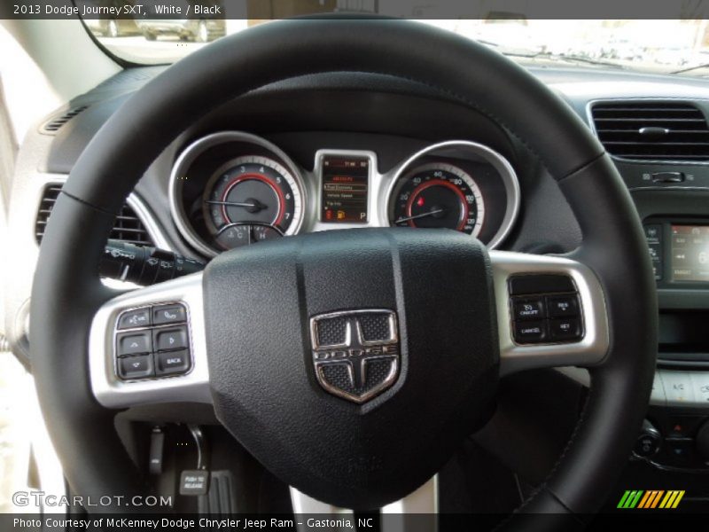 White / Black 2013 Dodge Journey SXT