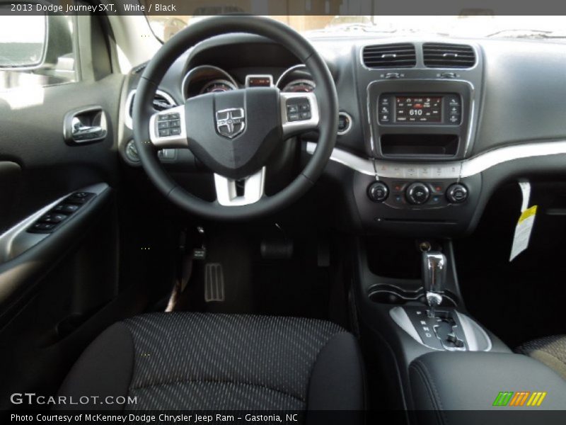 White / Black 2013 Dodge Journey SXT