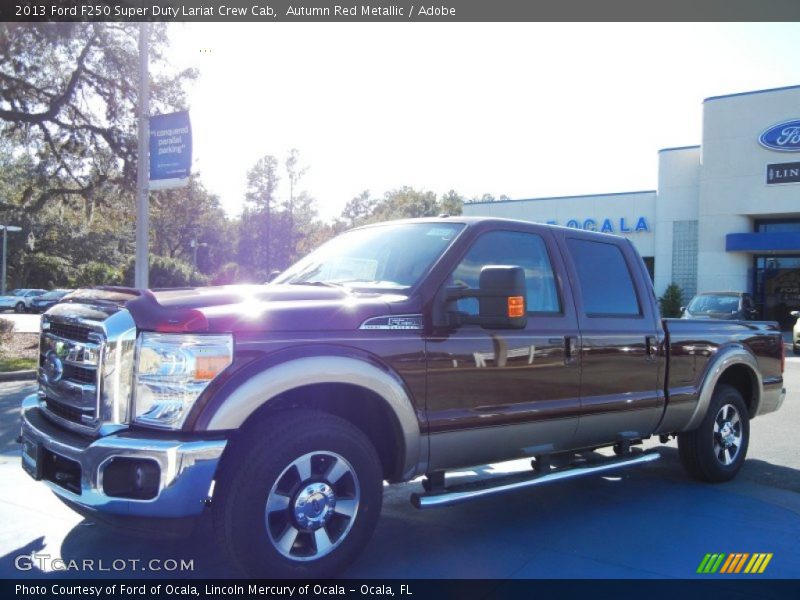 Autumn Red Metallic / Adobe 2013 Ford F250 Super Duty Lariat Crew Cab