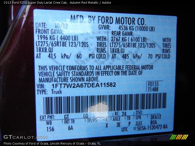 GT - 2013 Ford F250 Super Duty Lariat Crew Cab