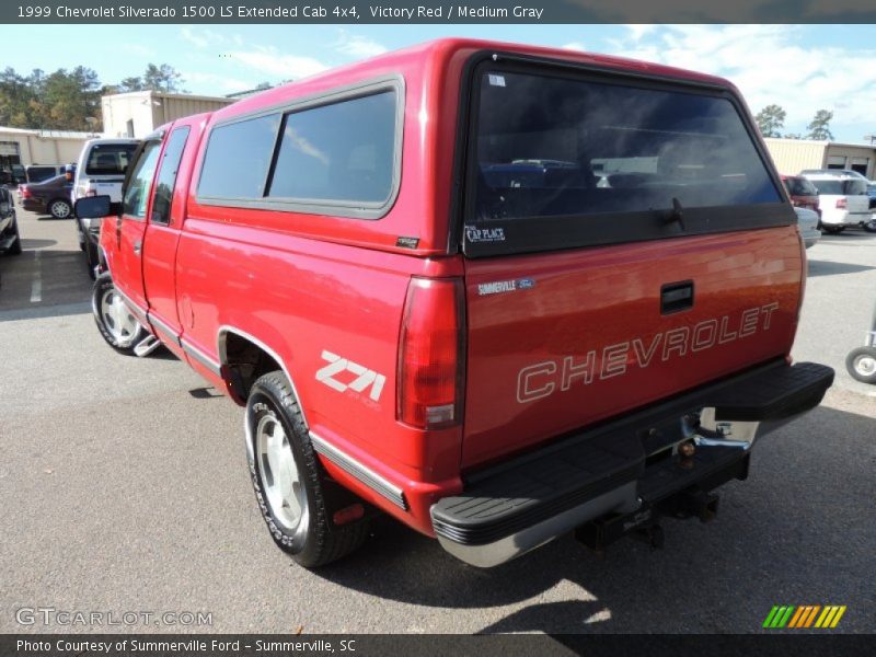 Victory Red / Medium Gray 1999 Chevrolet Silverado 1500 LS Extended Cab 4x4