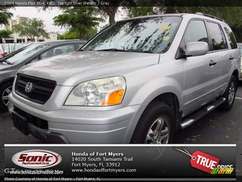 Starlight Silver Metallic / Gray 2004 Honda Pilot EX-L 4WD