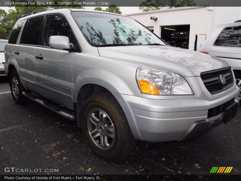 Starlight Silver Metallic / Gray 2004 Honda Pilot EX-L 4WD