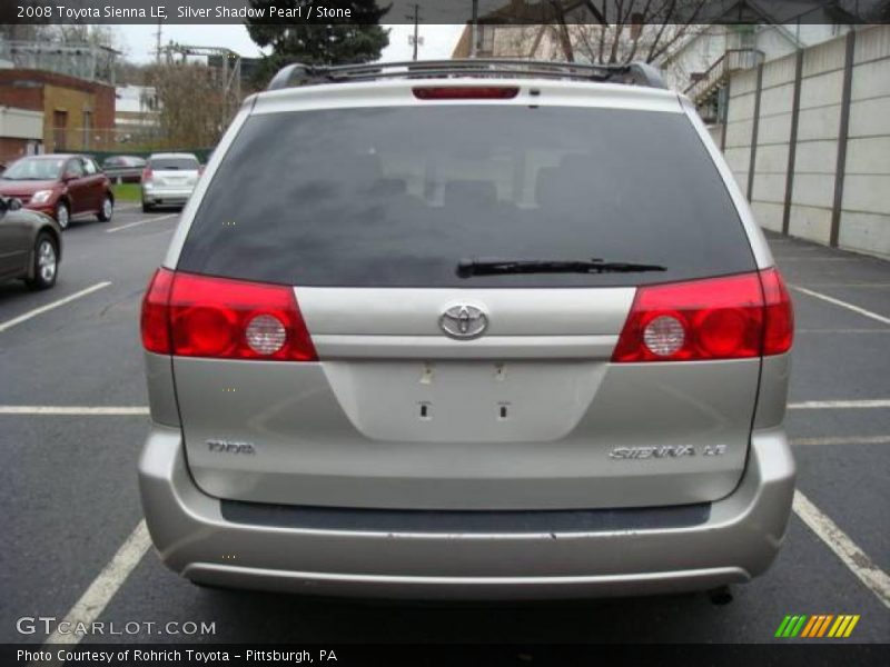 Silver Shadow Pearl / Stone 2008 Toyota Sienna LE