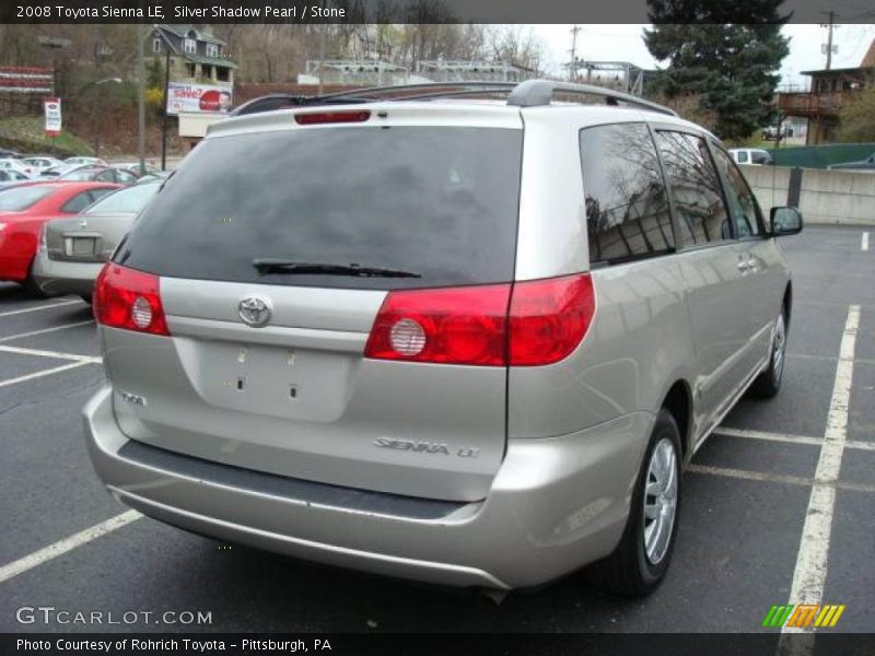 Silver Shadow Pearl / Stone 2008 Toyota Sienna LE
