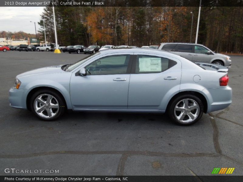 Crystal Blue Pearl / Black 2013 Dodge Avenger SXT V6