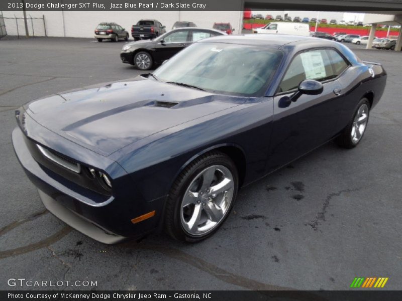 Jazz Blue Pearl / Dark Slate Gray 2013 Dodge Challenger SXT Plus