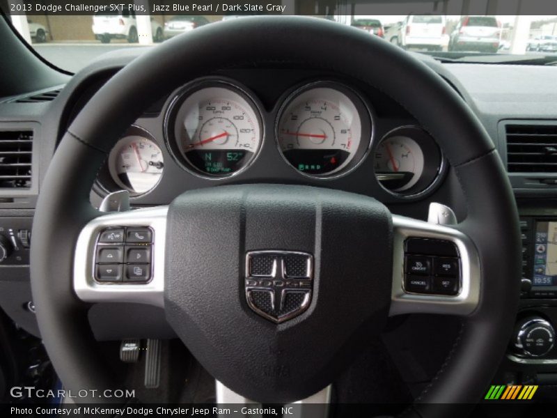 Jazz Blue Pearl / Dark Slate Gray 2013 Dodge Challenger SXT Plus
