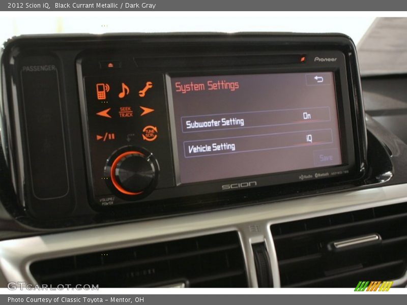 Black Currant Metallic / Dark Gray 2012 Scion iQ