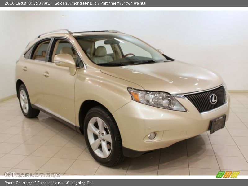 Golden Almond Metallic / Parchment/Brown Walnut 2010 Lexus RX 350 AWD