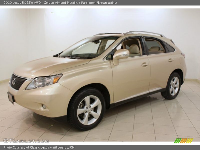 Golden Almond Metallic / Parchment/Brown Walnut 2010 Lexus RX 350 AWD