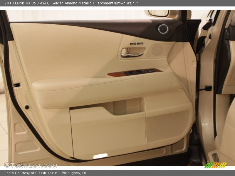 Golden Almond Metallic / Parchment/Brown Walnut 2010 Lexus RX 350 AWD