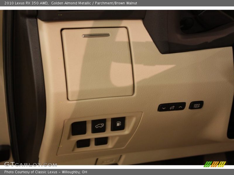 Golden Almond Metallic / Parchment/Brown Walnut 2010 Lexus RX 350 AWD