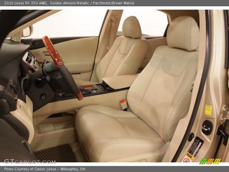 Golden Almond Metallic / Parchment/Brown Walnut 2010 Lexus RX 350 AWD
