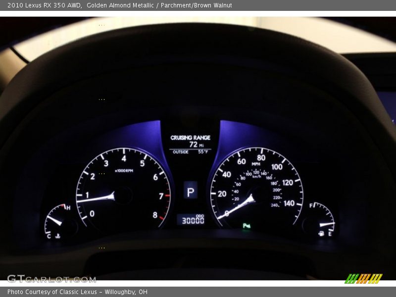 Golden Almond Metallic / Parchment/Brown Walnut 2010 Lexus RX 350 AWD