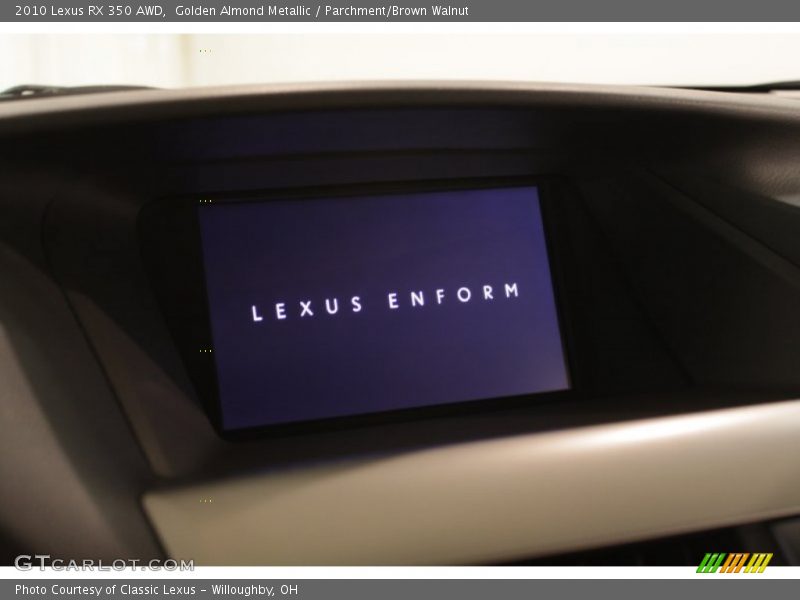 Golden Almond Metallic / Parchment/Brown Walnut 2010 Lexus RX 350 AWD