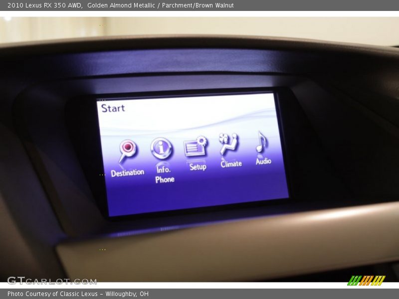 Golden Almond Metallic / Parchment/Brown Walnut 2010 Lexus RX 350 AWD