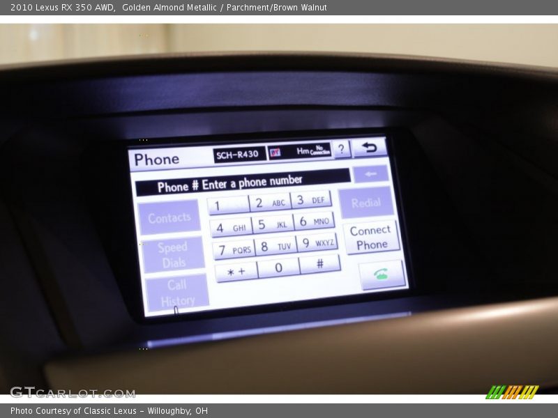 Golden Almond Metallic / Parchment/Brown Walnut 2010 Lexus RX 350 AWD
