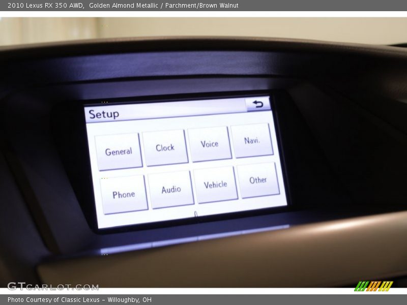 Golden Almond Metallic / Parchment/Brown Walnut 2010 Lexus RX 350 AWD