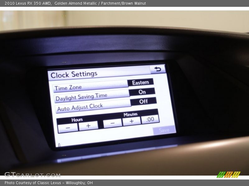 Golden Almond Metallic / Parchment/Brown Walnut 2010 Lexus RX 350 AWD