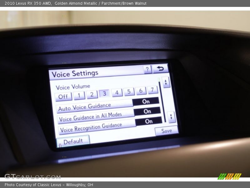 Golden Almond Metallic / Parchment/Brown Walnut 2010 Lexus RX 350 AWD