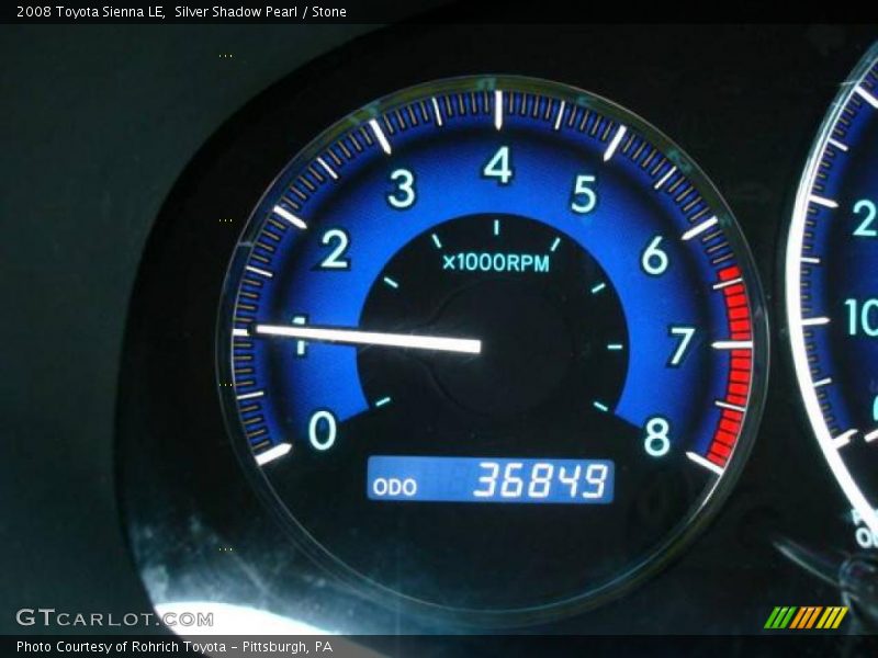 Silver Shadow Pearl / Stone 2008 Toyota Sienna LE