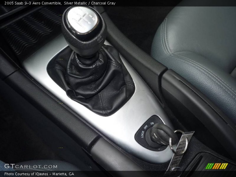 Silver Metallic / Charcoal Gray 2005 Saab 9-3 Aero Convertible