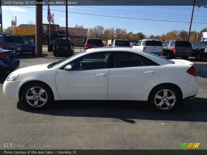 Ivory White / Ebony 2005 Pontiac G6 GT Sedan