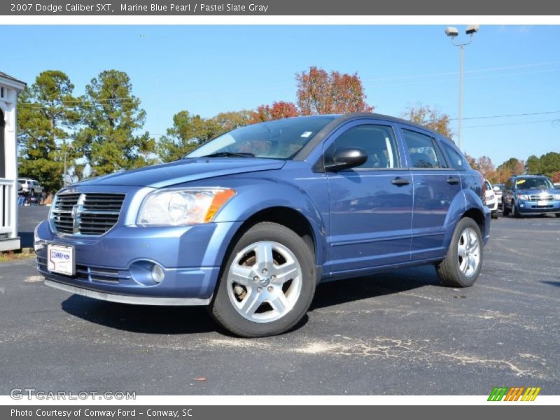 Marine Blue Pearl / Pastel Slate Gray 2007 Dodge Caliber SXT