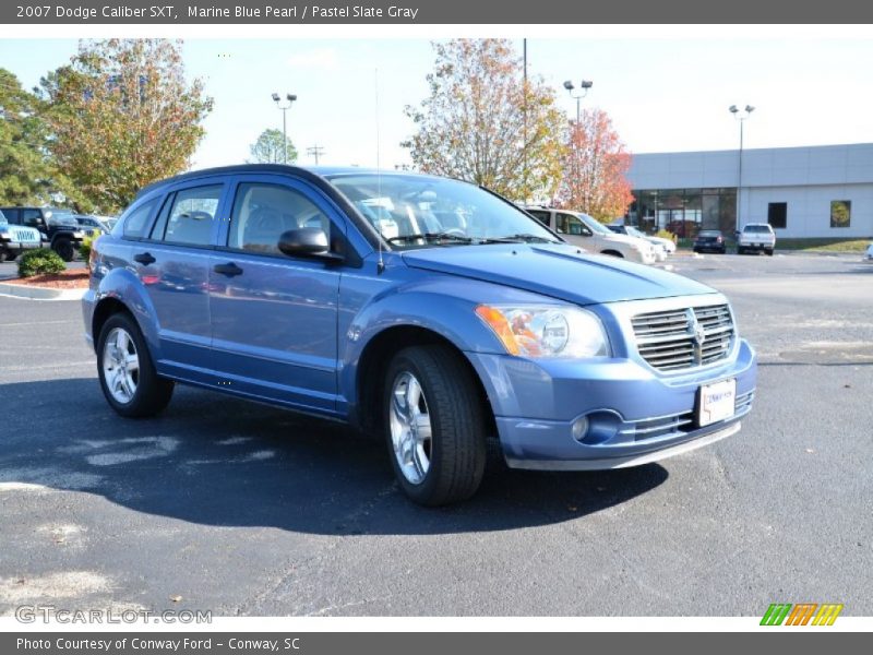 Marine Blue Pearl / Pastel Slate Gray 2007 Dodge Caliber SXT