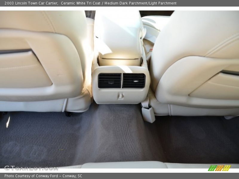 Ceramic White Tri Coat / Medium Dark Parchment/Light Parchment 2003 Lincoln Town Car Cartier