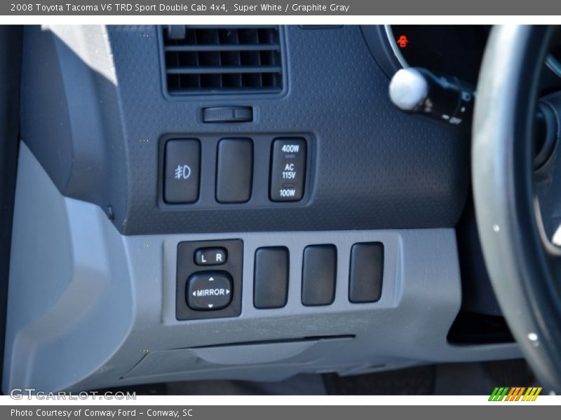 Super White / Graphite Gray 2008 Toyota Tacoma V6 TRD Sport Double Cab 4x4