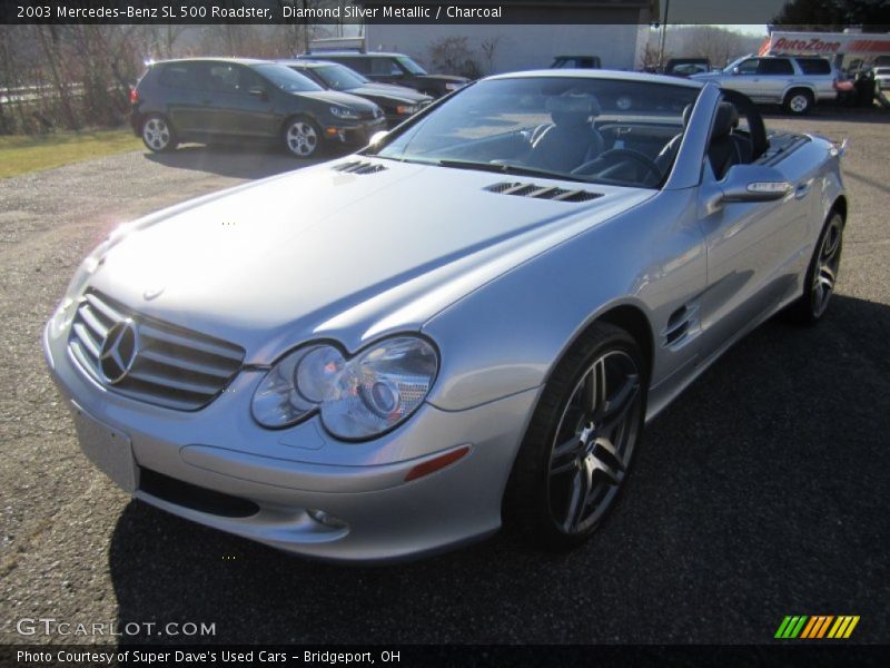 Diamond Silver Metallic / Charcoal 2003 Mercedes-Benz SL 500 Roadster