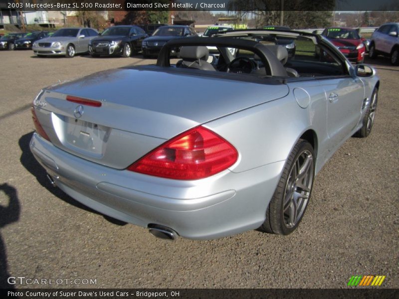 Diamond Silver Metallic / Charcoal 2003 Mercedes-Benz SL 500 Roadster