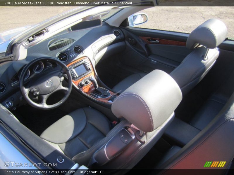 Diamond Silver Metallic / Charcoal 2003 Mercedes-Benz SL 500 Roadster