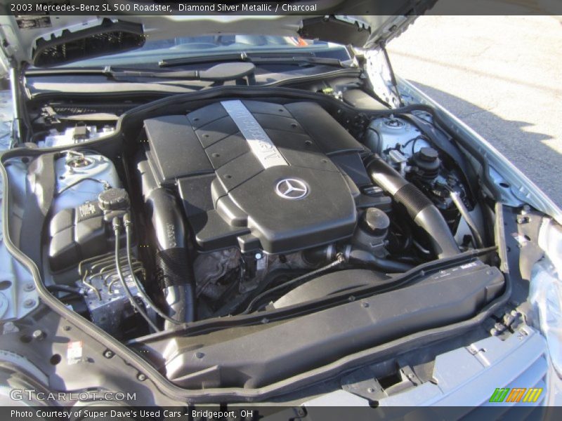 Diamond Silver Metallic / Charcoal 2003 Mercedes-Benz SL 500 Roadster