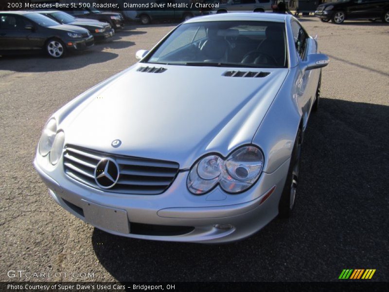 Diamond Silver Metallic / Charcoal 2003 Mercedes-Benz SL 500 Roadster