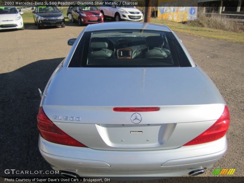 Diamond Silver Metallic / Charcoal 2003 Mercedes-Benz SL 500 Roadster